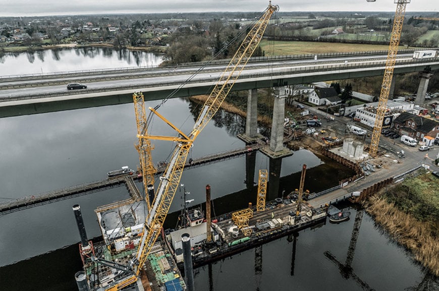 18&nbsp;LIEBHERR CRANES INVOLVED IN REPLACING GERMANY&rsquo;S SECOND-LONGEST ROAD BRIDGE
